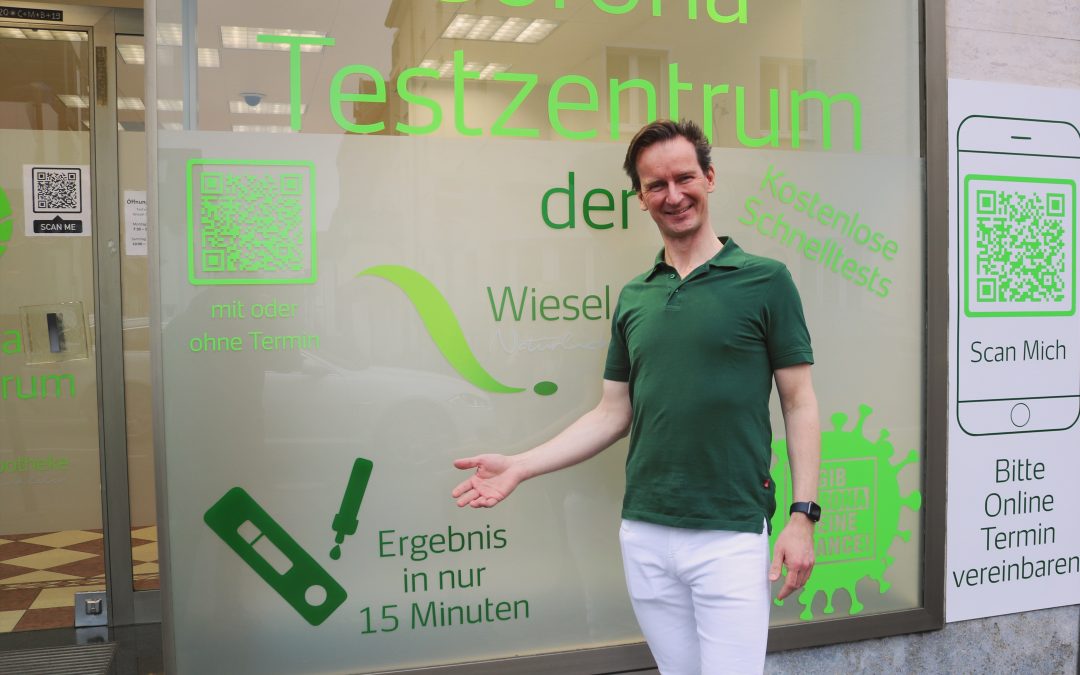 Wiesel-Apotheke hat Testzentrum eröffnet