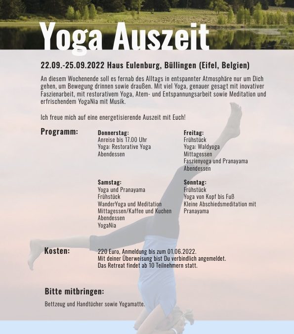 Yoga Auszeit in der Eifel – Anmeldeschluß